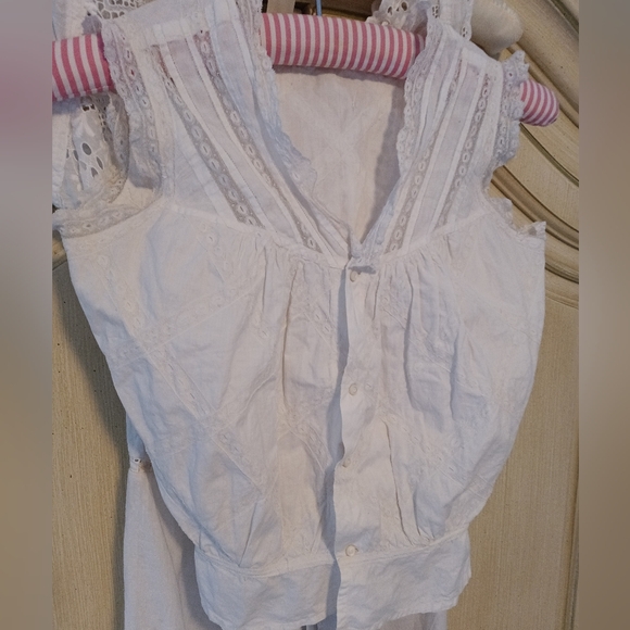 NEW VICTORIAN FIND! CRISP WHITE COTTON CORSET COVER!